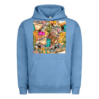 Pigment Pebble Blue western cowgirl coffee cup with cowhide seamless pattern bbs Urban Hoodie - BundleAndBundleShop