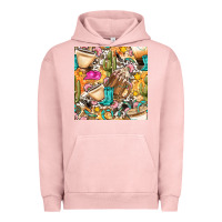Pigment Salmon western cowgirl coffee cup with cowhide seamless pattern bbs Urban Hoodie - BundleAndBundleShop