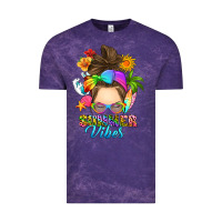 Cloud Purple messy bun summer vibes Vintage Tee - RanaPortraitStore