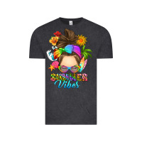 Vintage Black messy bun summer vibes Vintage Tee - RanaPortraitStore