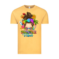 Vintage Mustard messy bun summer vibes Vintage Tee - RanaPortraitStore