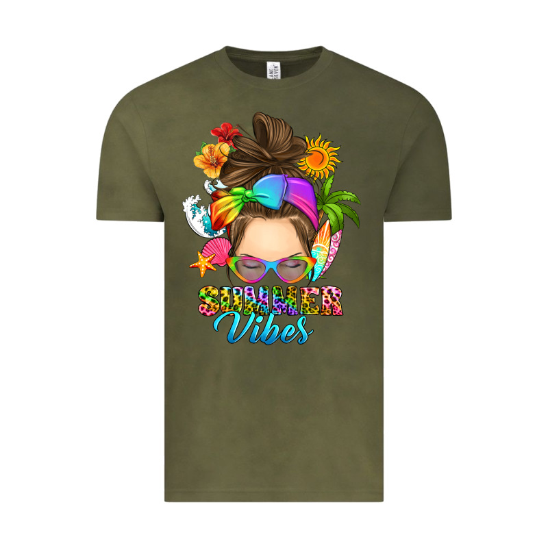 Messy Bun Summer Vibes Vintage Tee by RanaPortraitStore | Teevron