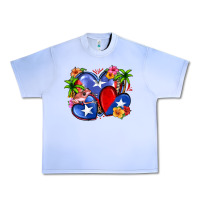 Grape Ice puerto rico hearts Urban Heavy Tee - Zillion Design Studio