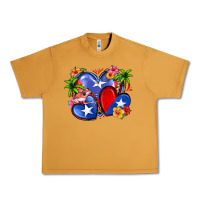 Peanut Butter puerto rico hearts Urban Heavy Tee - Zillion Design Studio