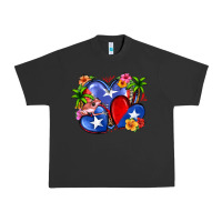 Pigment Black puerto rico hearts Urban Heavy Tee - Zillion Design Studio