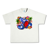 Pistachio puerto rico hearts Urban Heavy Tee - Zillion Design Studio