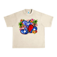 Sandshell puerto rico hearts Urban Heavy Tee - Zillion Design Studio