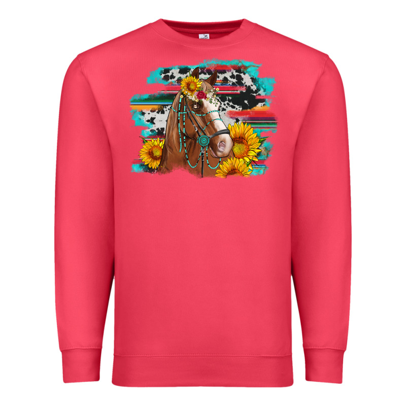 Horse With Sunflowers Premium Sweatshirt by Artiststas | Teevron