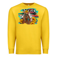 Lemon horse with sunflowers Premium Sweatshirt - Artiststas