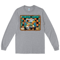 Heather Grey pumpkin season truck Long Sleeve Tee - RanaPortraitStore