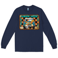 Navy pumpkin season truck Long Sleeve Tee - RanaPortraitStore