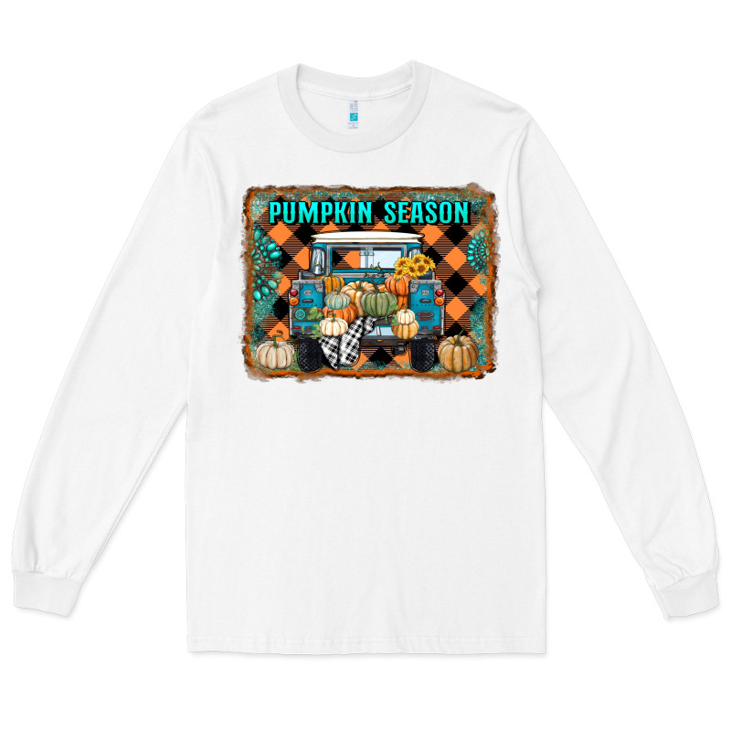 Pumpkin Season Truck Long Sleeve Tee by RanaPortraitStore | Teevron