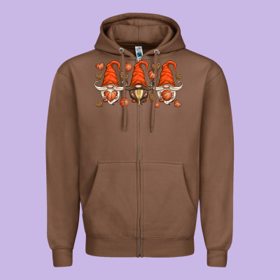 Basketball Gnome Zipper Hoodie Designed By Hra Design Shop