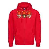 Red basketball gnome Zipper Hoodie - HRA Design Shop