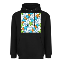Black stars school seamless pattern Heavyweight Hoodie - BundleAndBundleShop
