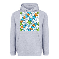 Heather Grey stars school seamless pattern Heavyweight Hoodie - BundleAndBundleShop