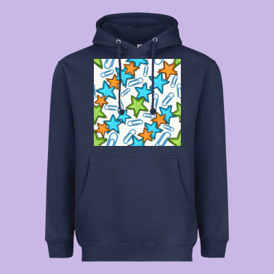 Stars School Seamless Pattern Heavyweight Hoodie Designed By Bundleandbundleshop
