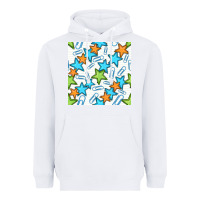 White stars school seamless pattern Heavyweight Hoodie - BundleAndBundleShop