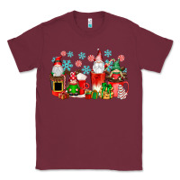 Burgundy christmas gnomes coffee cups Classic Tee - texasbilliewilder