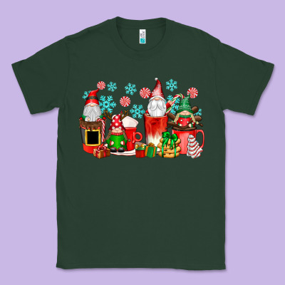 Christmas Gnomes Coffee Cups Classic Tee Designed By Texasbilliewilder