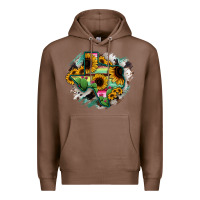 Chestnut Texas Map Sunflower Cactus Serape Premium Hoodie - RanaPortraitStore