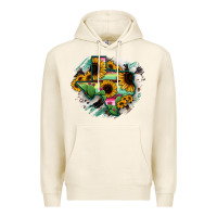 Tofu Texas Map Sunflower Cactus Serape Premium Hoodie - RanaPortraitStore