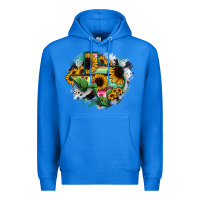 True Royal Texas Map Sunflower Cactus Serape Premium Hoodie - RanaPortraitStore