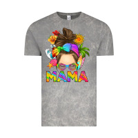 Cloud Rock messy bun mama summer Vintage Tee - RanaPortraitStore