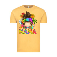 Vintage Mustard messy bun mama summer Vintage Tee - RanaPortraitStore
