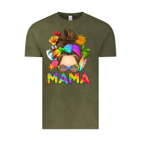 Vintage Olive messy bun mama summer Vintage Tee - RanaPortraitStore