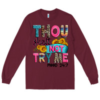 Burgundy thou shalt not try me mood 24 7 Long Sleeve Tee - Zillion Design Studio