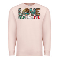 Pale Pink love mexicana revise Premium Sweatshirt - AdoDesignShop