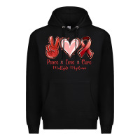 Black Peace love cure Multiple Myeloma Premium Hoodie - NancyCooperArtShop