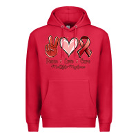 Cardinal Peace love cure Multiple Myeloma Premium Hoodie - NancyCooperArtShop