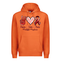 Carrot Peace love cure Multiple Myeloma Premium Hoodie - NancyCooperArtShop