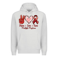 Dove Grey Peace love cure Multiple Myeloma Premium Hoodie - NancyCooperArtShop