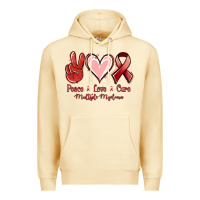 Pina Colada Peace love cure Multiple Myeloma Premium Hoodie - NancyCooperArtShop
