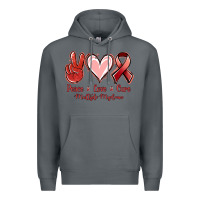 Peace Love Cure Multiple Myeloma Premium Hoodie | Teevron