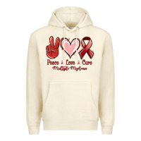 Sandshell Peace love cure Multiple Myeloma Premium Hoodie - NancyCooperArtShop