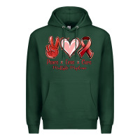 Sports Green Peace love cure Multiple Myeloma Premium Hoodie - NancyCooperArtShop