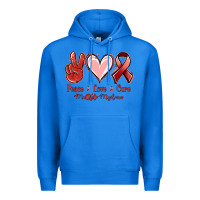 True Royal Peace love cure Multiple Myeloma Premium Hoodie - NancyCooperArtShop