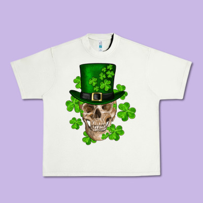 St. Patrick's Day Skull Urban Heavy Tee Designed By Ranaportraitstore