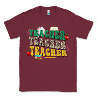 Burgundy teacher teacher teacher Classic Tee - Zillion Design Studio