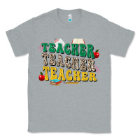Heather Grey teacher teacher teacher Classic Tee - Zillion Design Studio