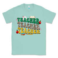 Seafoam teacher teacher teacher Classic Tee - Zillion Design Studio