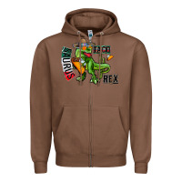 Chestnut taco saurus rex Zipper Hoodie - CowhideDigitalArt