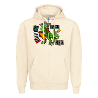 Sandshell taco saurus rex Zipper Hoodie - CowhideDigitalArt