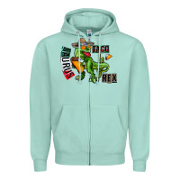 Seafoam taco saurus rex Zipper Hoodie - CowhideDigitalArt