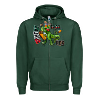 Sports Green taco saurus rex Zipper Hoodie - CowhideDigitalArt