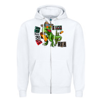 White taco saurus rex Zipper Hoodie - CowhideDigitalArt